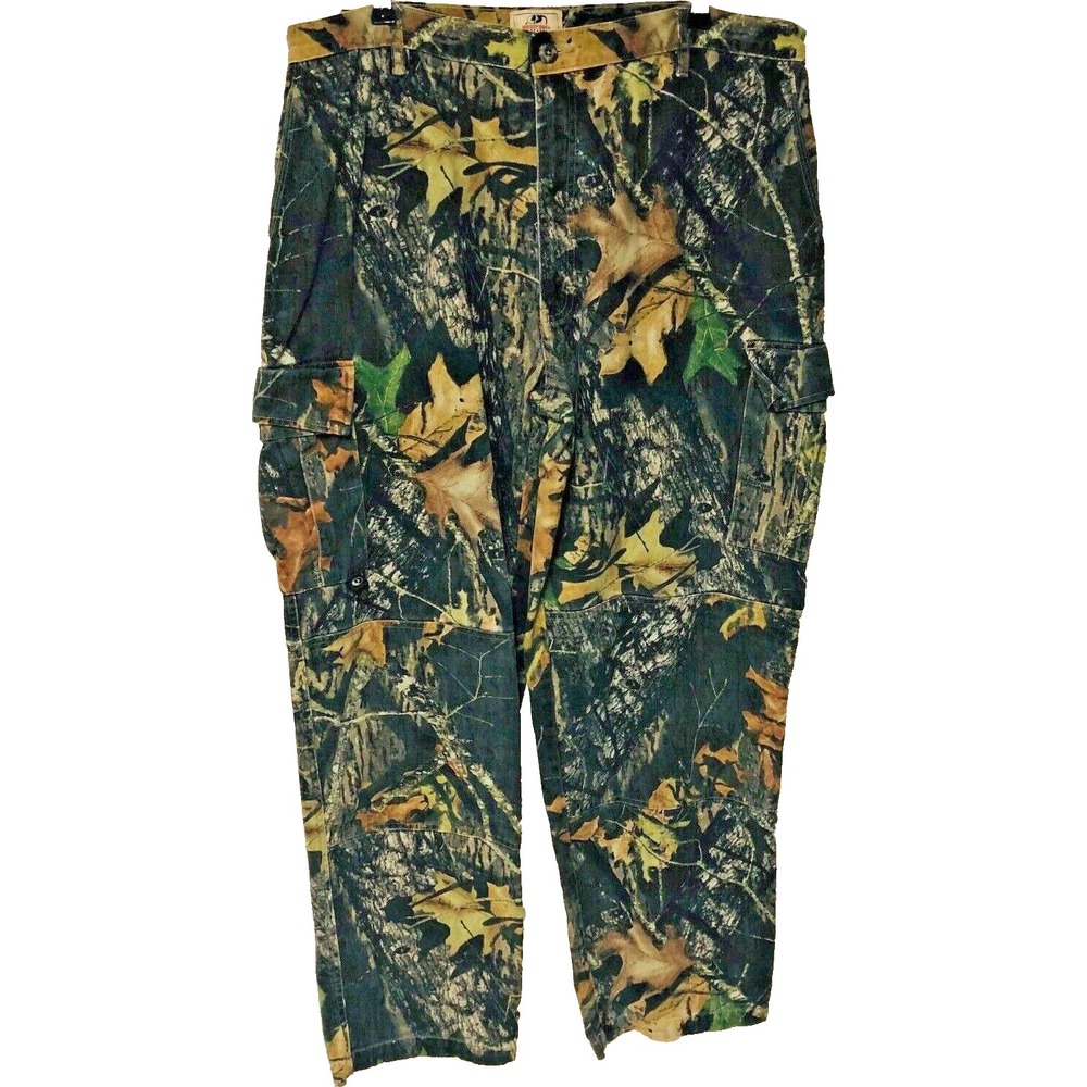 Mossy Oak Mens Camouflage Cargo Pants XL‎ 41x32.5 Explorer Cotton Camo Reinforce